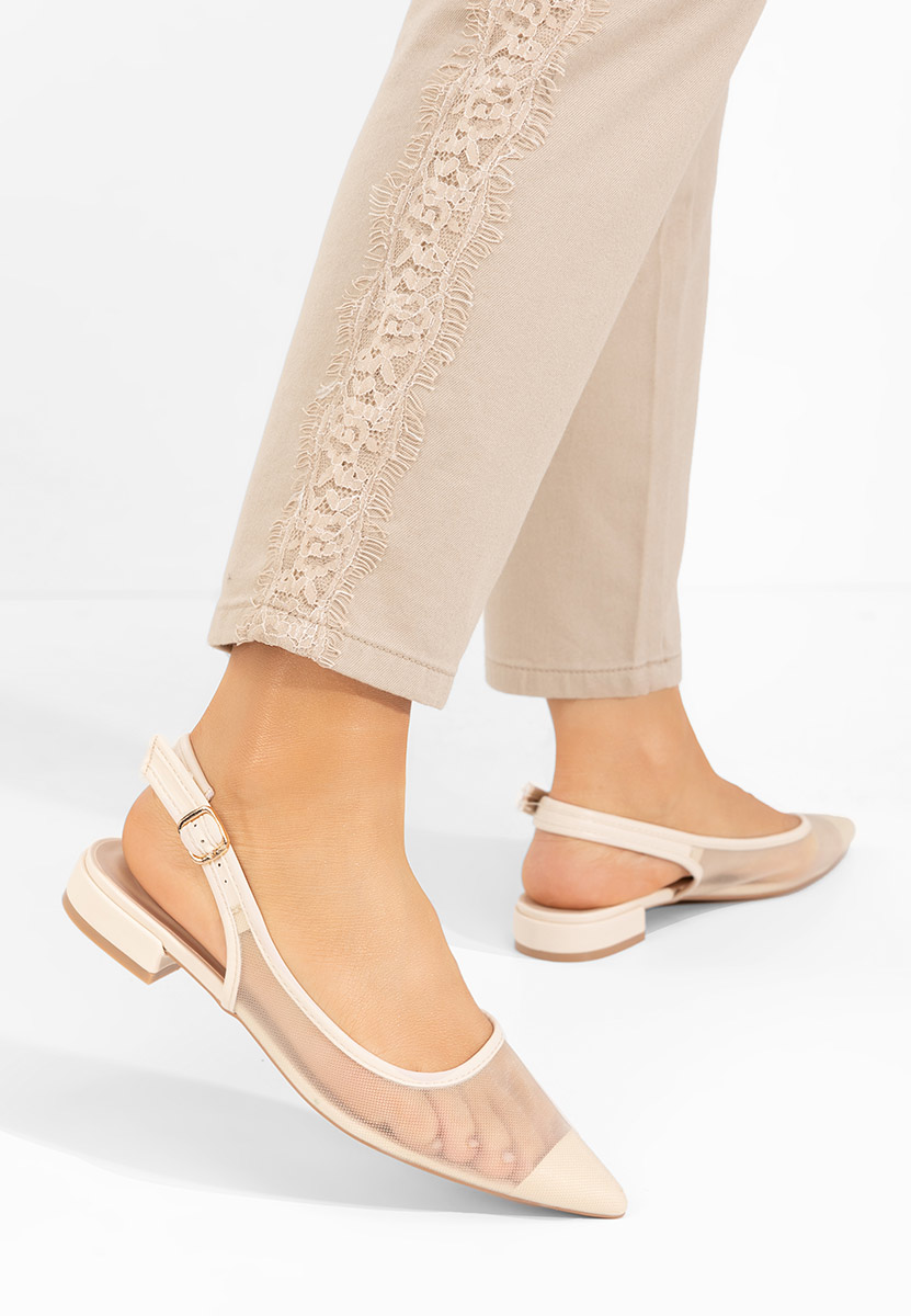Γόβες slingback Margaryte μπεζ