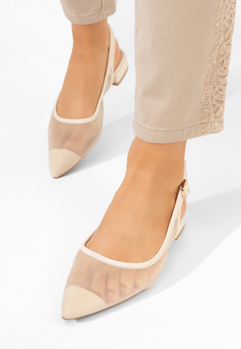 Γόβες slingback Margaryte μπεζ