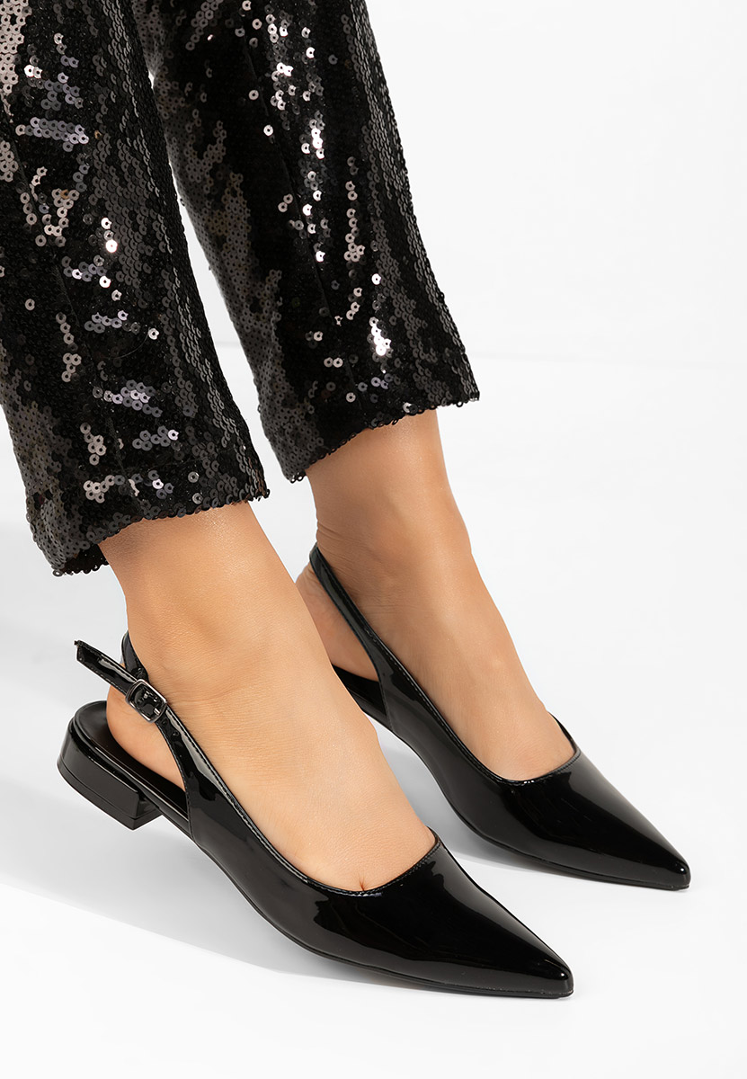 Γόβες slingback Danya μαύρα