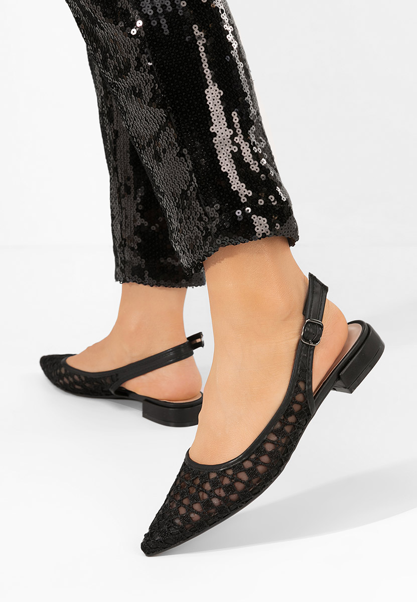 Γόβες slingback Alysya μαύρα