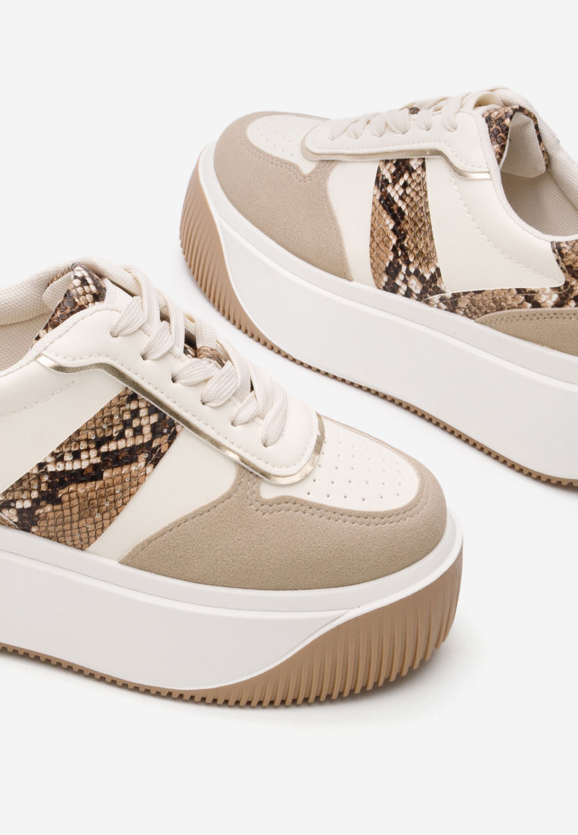 Sneakers με πλατφόρμα Selyana μπεζ