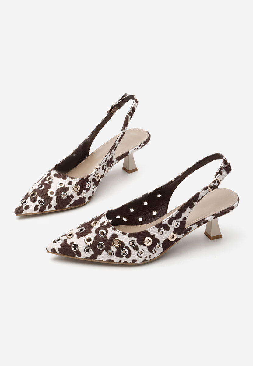 Γόβες slingback Laedi καφε