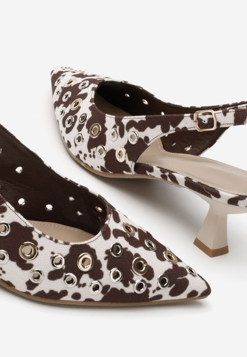 Γόβες slingback Laedi καφε
