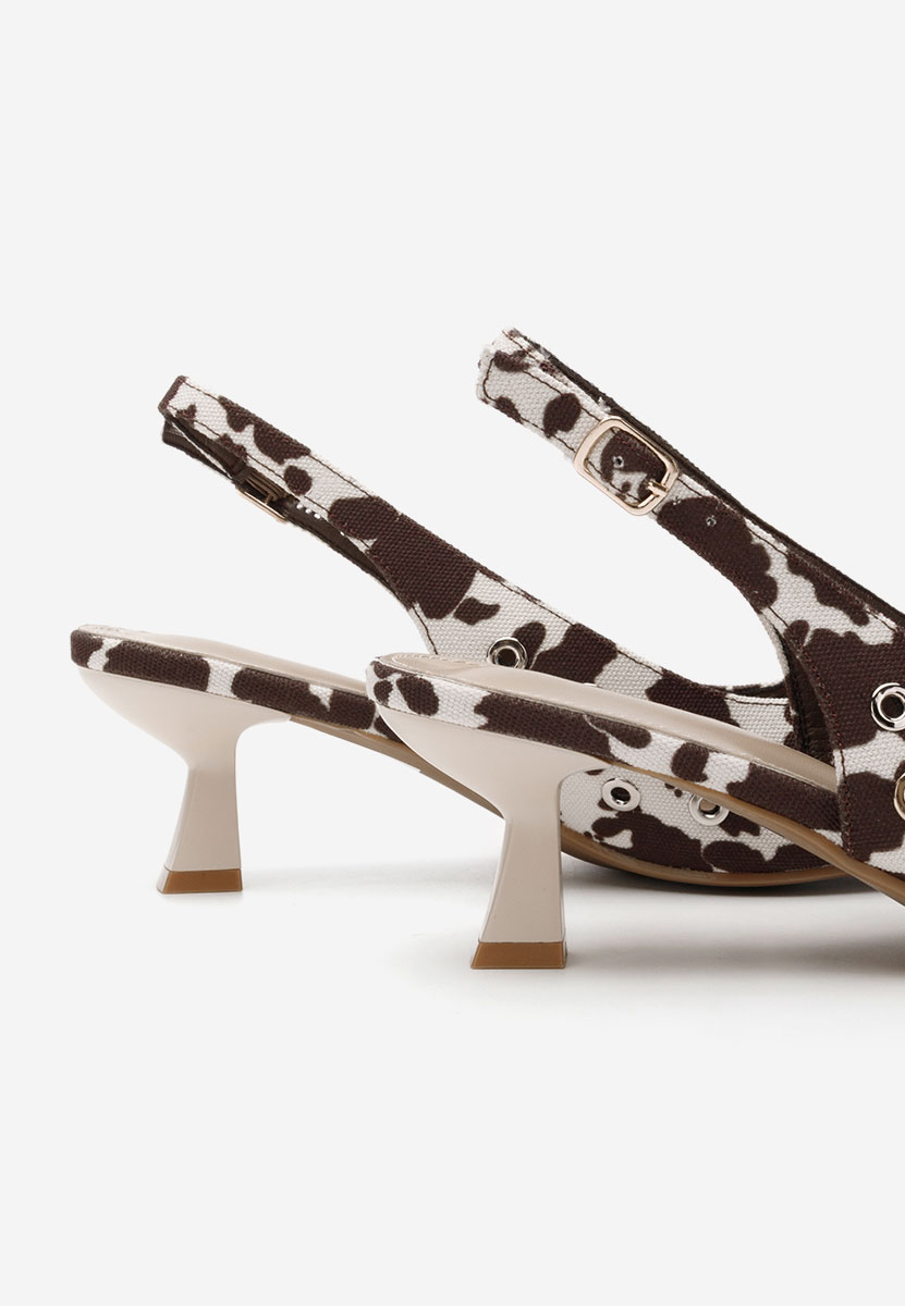 Γόβες slingback Laedi καφε