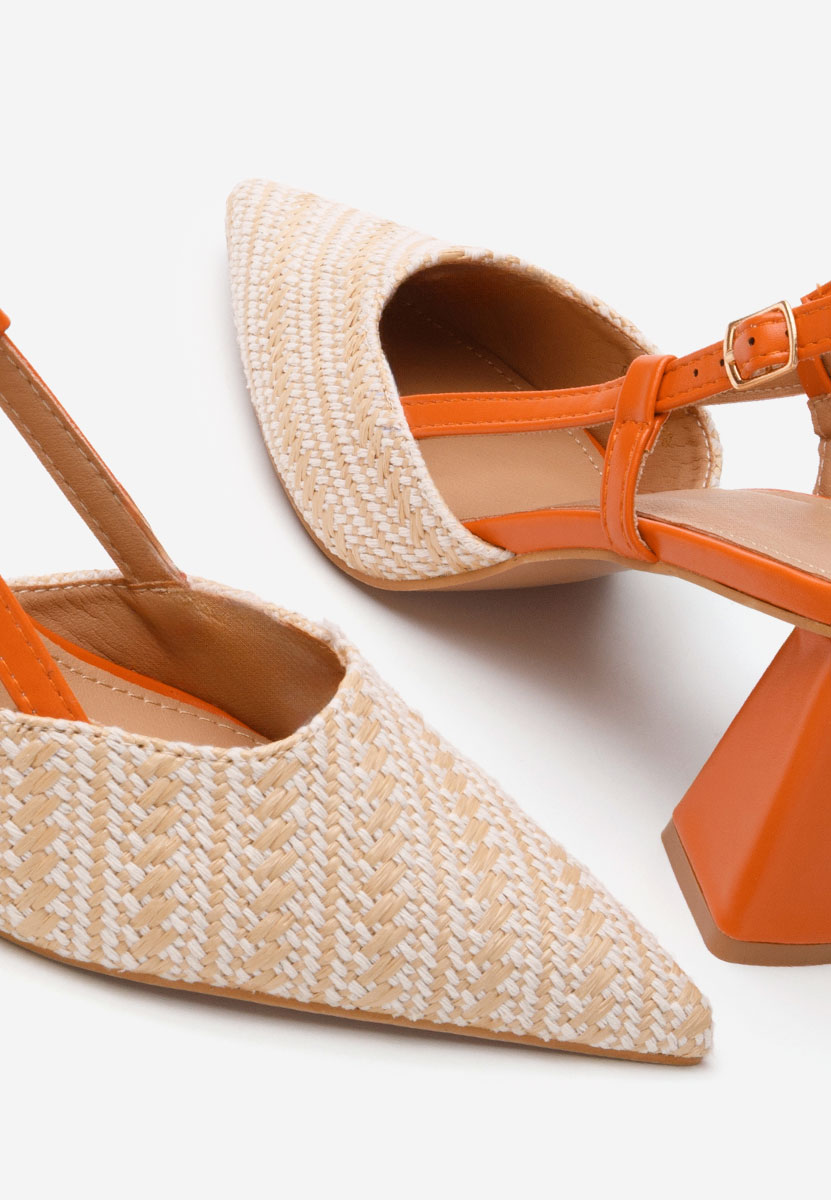 Γόβες slingback Monnyca V3 μπεζ