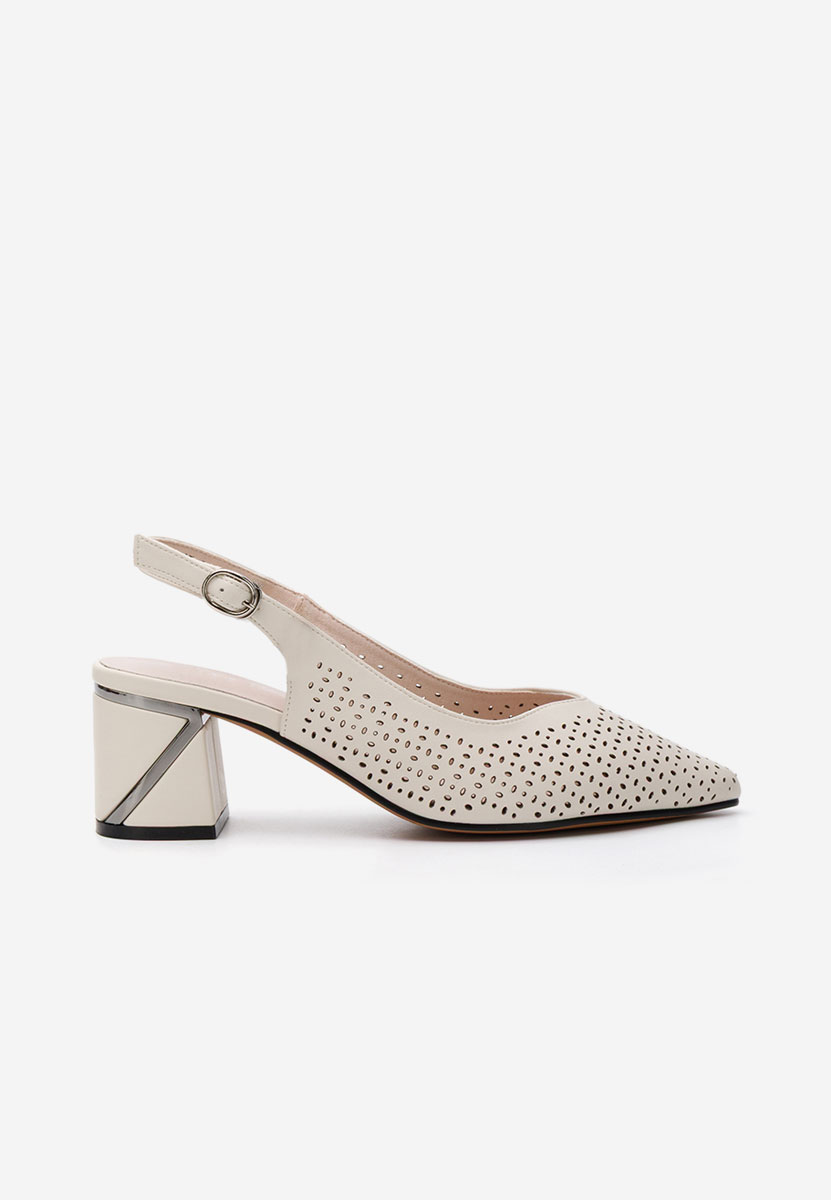 Γόβες slingback Fermina μπεζ