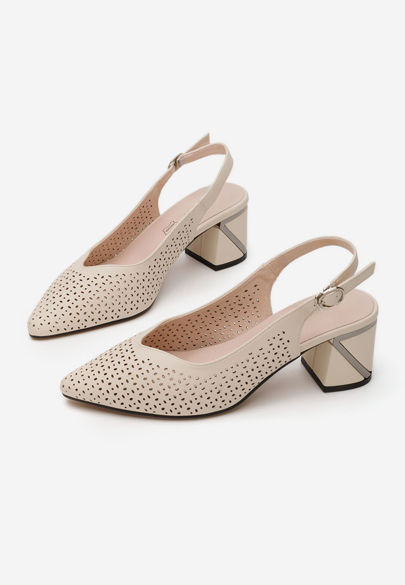 Γόβες slingback Fermina μπεζ