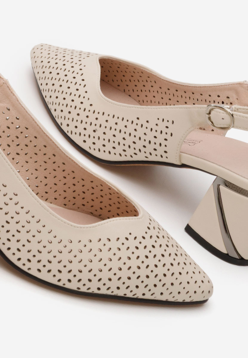 Γόβες slingback Fermina μπεζ