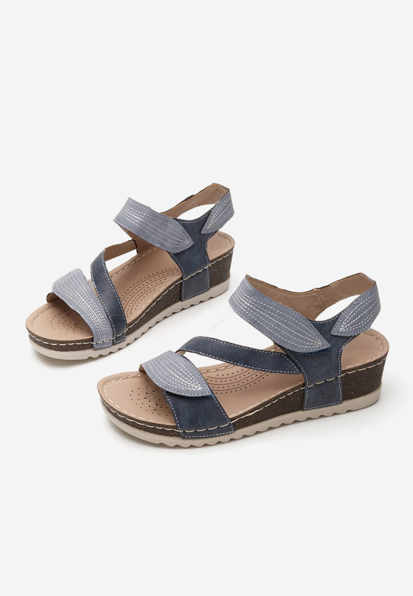 Πέδιλα πλατφόρμες Falia μπλε