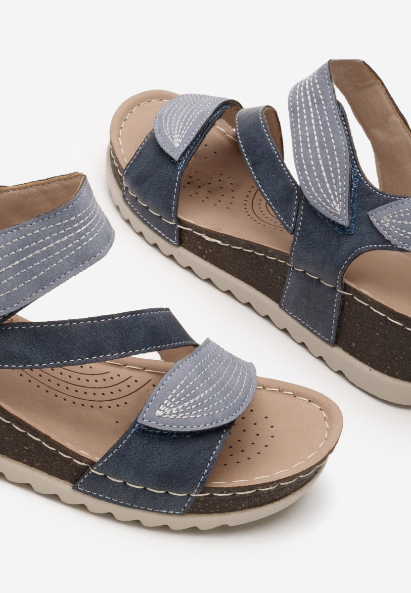 Πέδιλα πλατφόρμες Falia μπλε