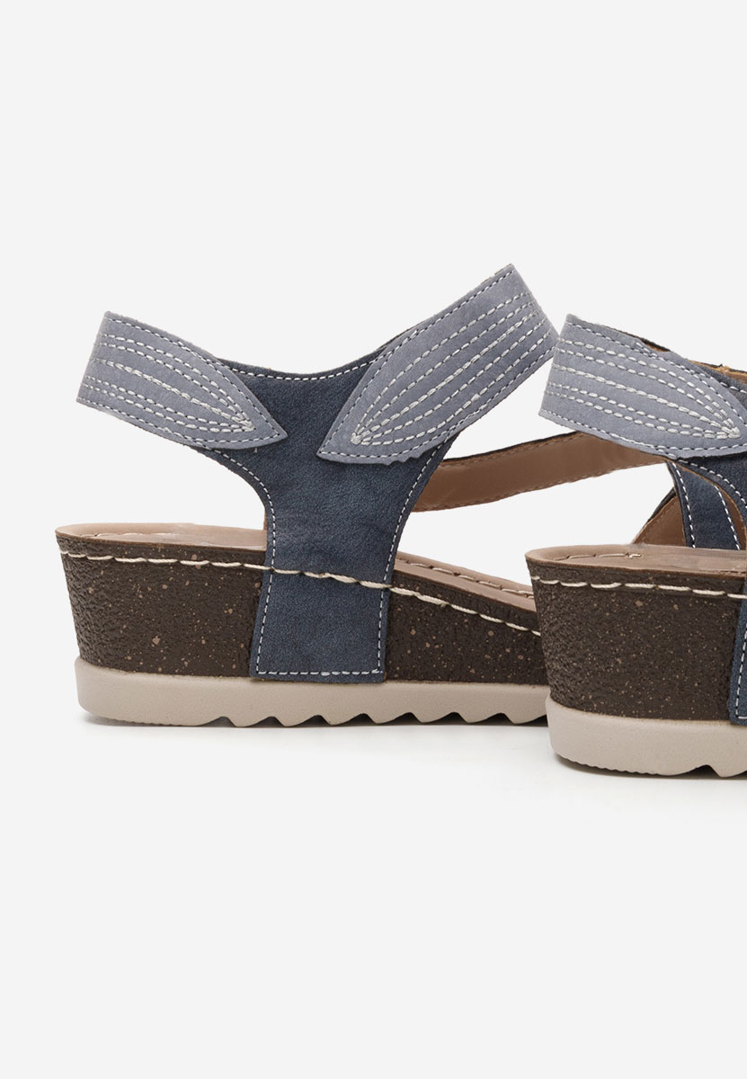 Πέδιλα πλατφόρμες Falia μπλε