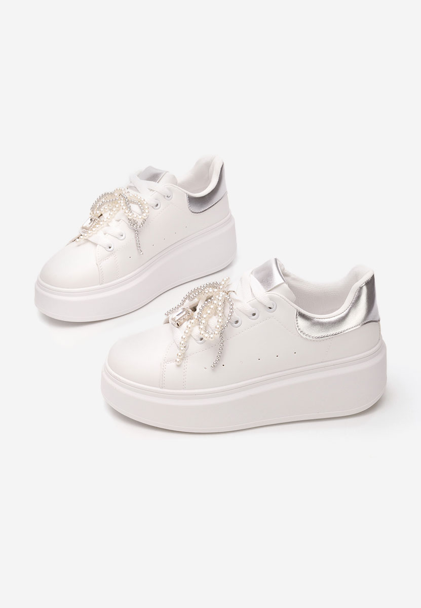 Sneakers με πλατφόρμα Florysa λευκά