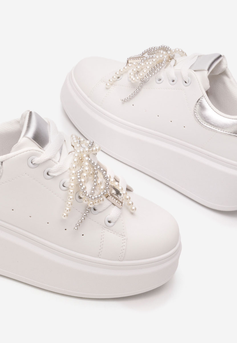Sneakers με πλατφόρμα Florysa λευκά