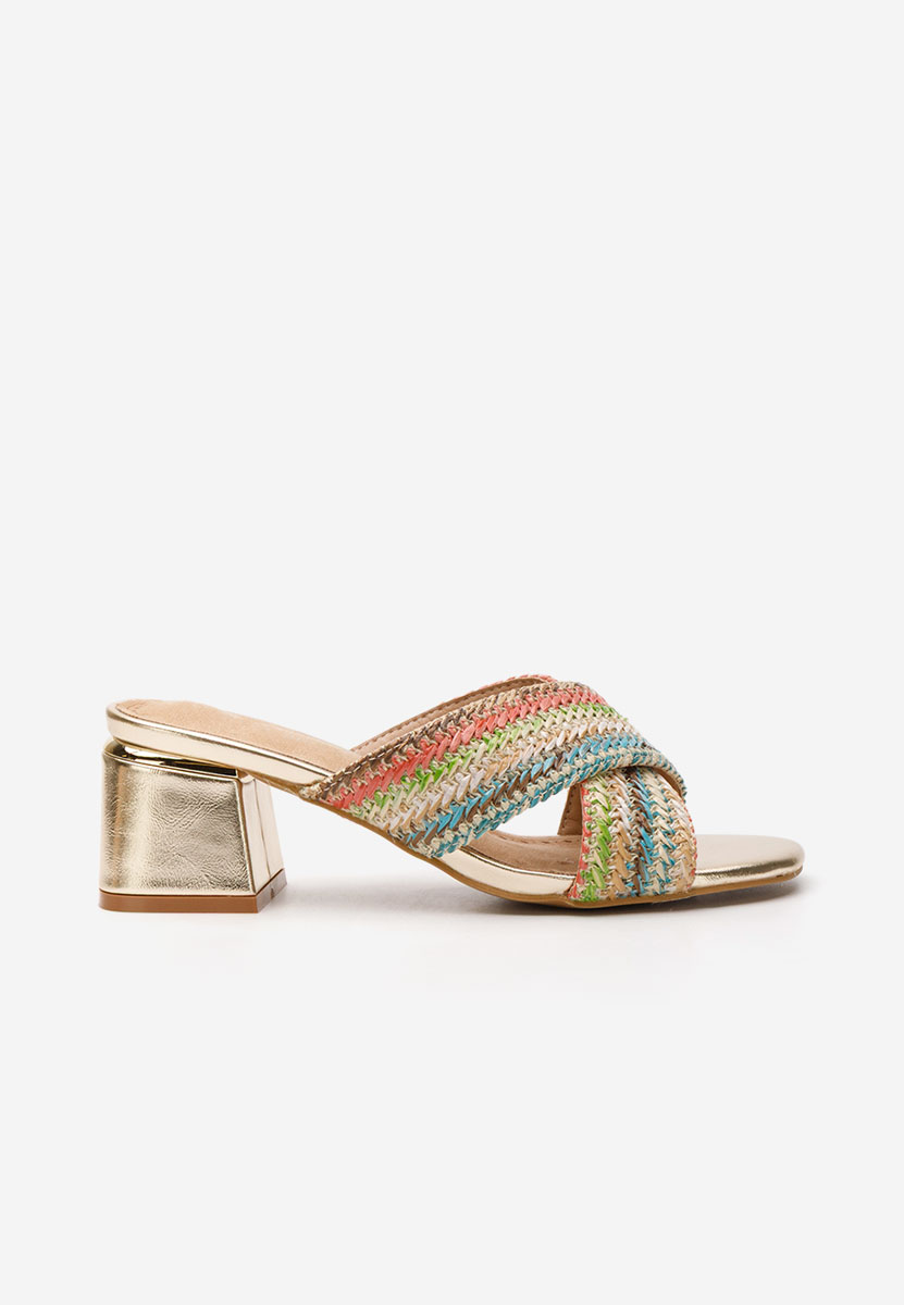 Mules με χοντρο τακουνι Lovely πολυχρωμο