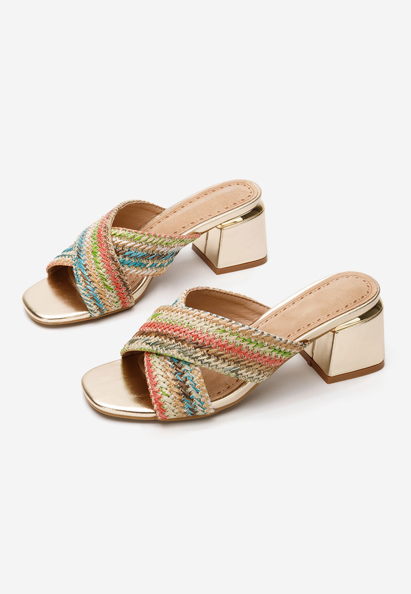 Mules με χοντρο τακουνι Lovely πολυχρωμο