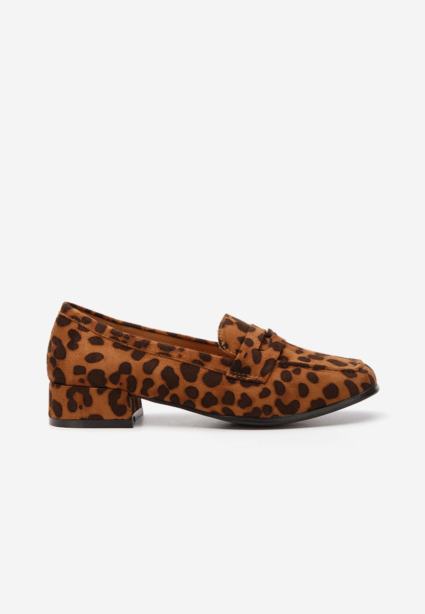 Loafers γυναικεια με τακουνι Kirada λεοπαρ