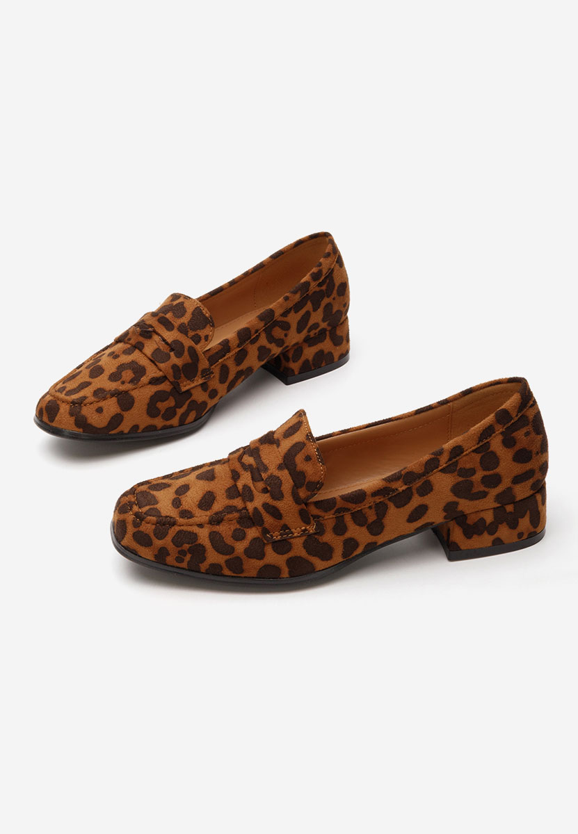 Loafers γυναικεια με τακουνι Kirada λεοπαρ
