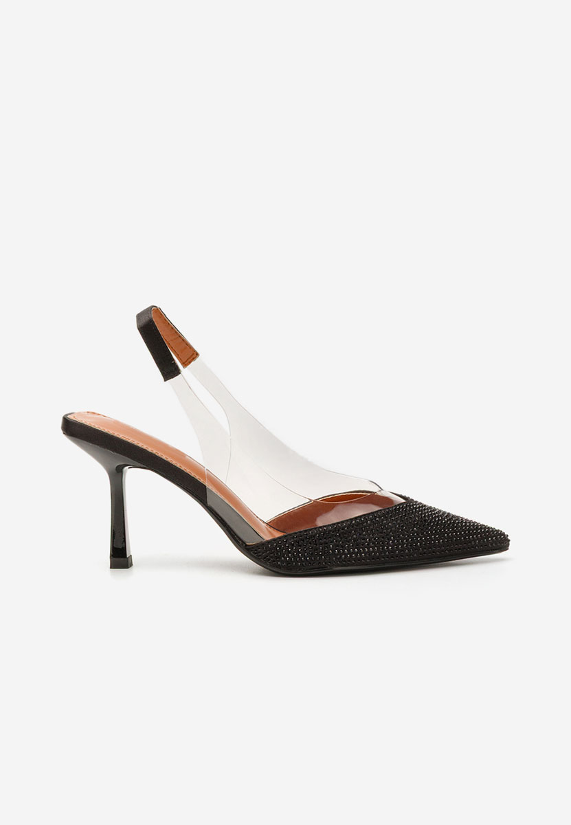 Γόβες slingback Marylena μαύρα
