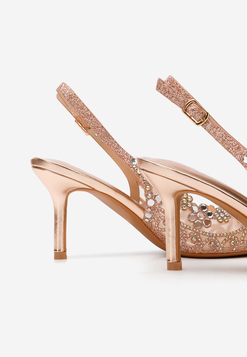 Γόβες slingback Tresia champagne