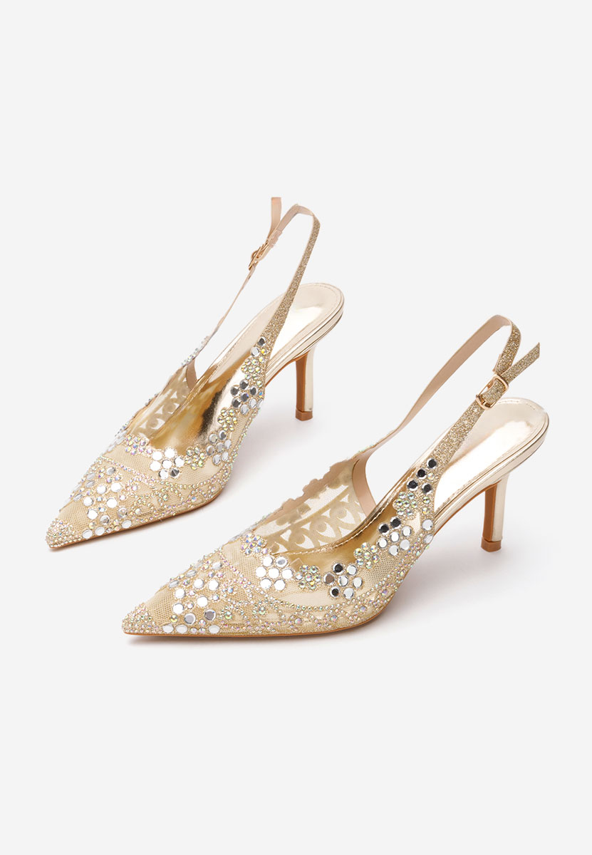 Γόβες slingback Tresia χρυσο