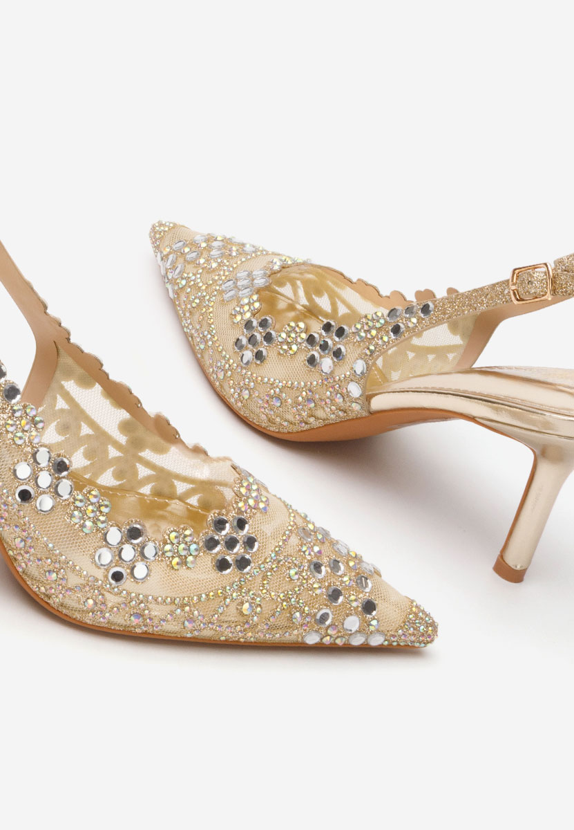 Γόβες slingback Tresia χρυσο