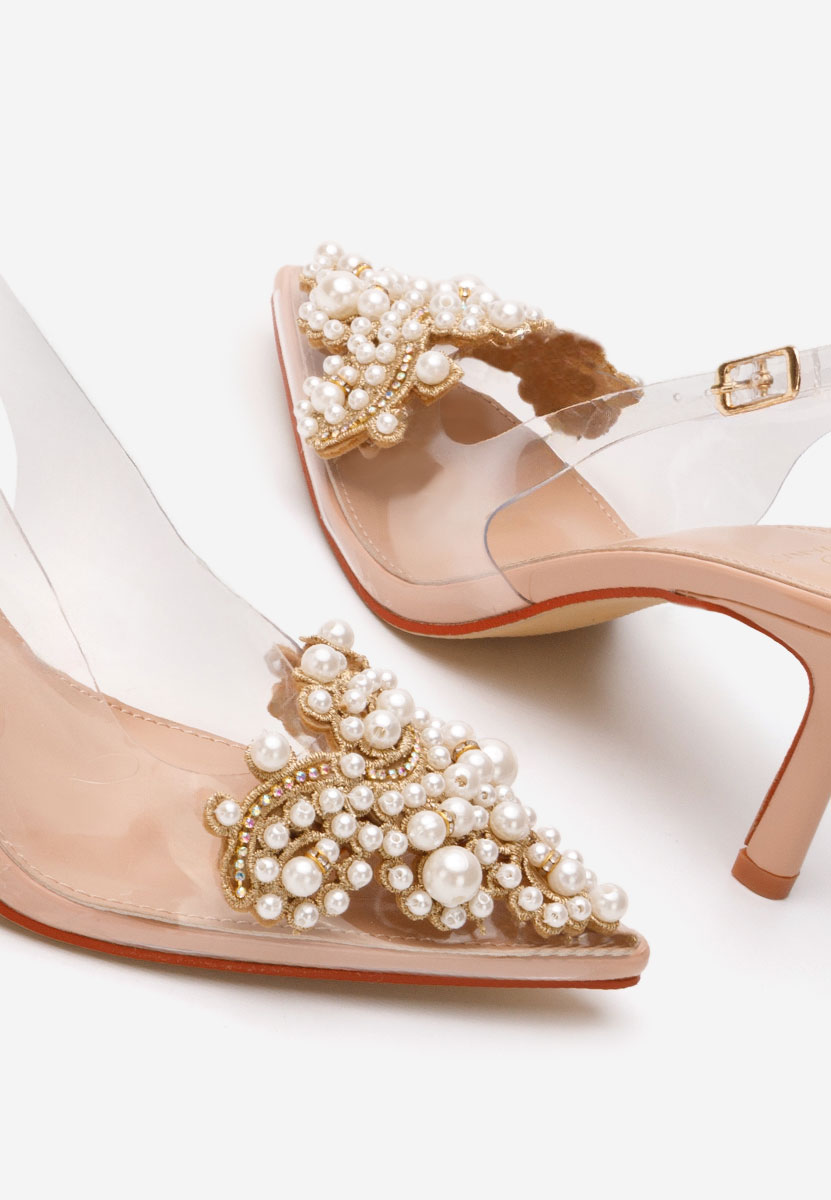Γόβες slingback Raiancy μπεζ