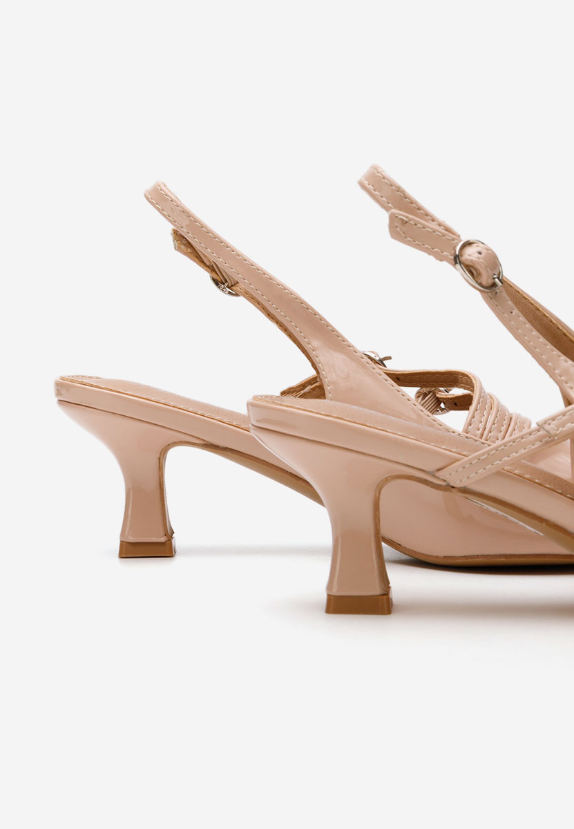 Γόβες slingback Lexye μπεζ