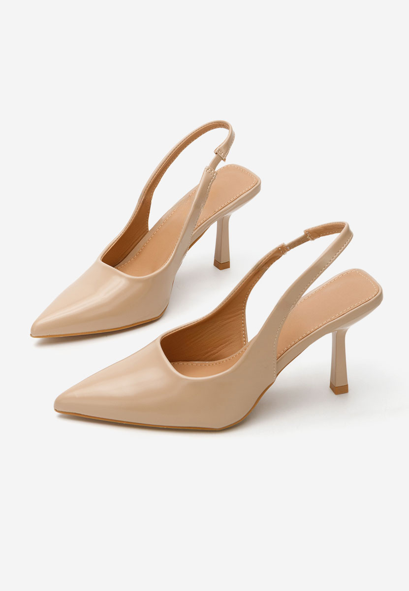 Γόβες slingback Nomalisa μπεζ