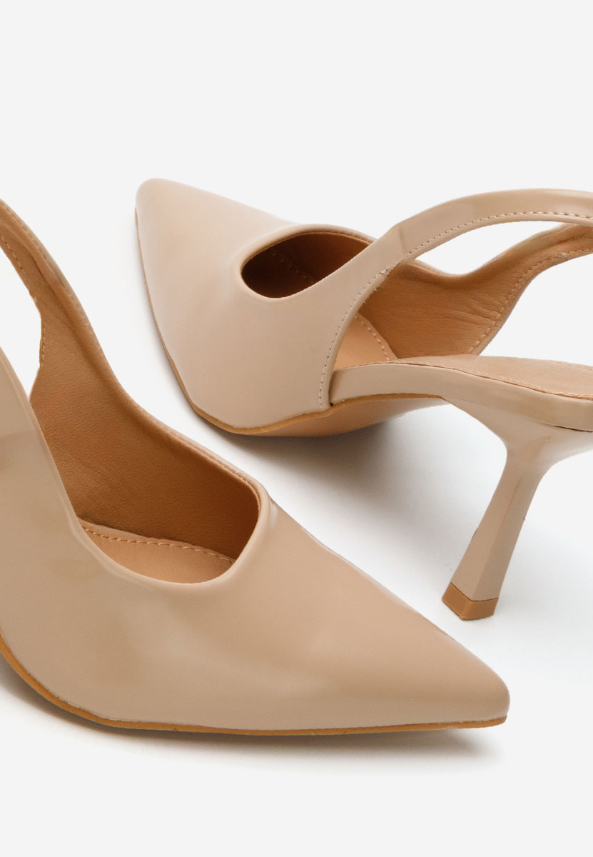 Γόβες slingback Nomalisa μπεζ