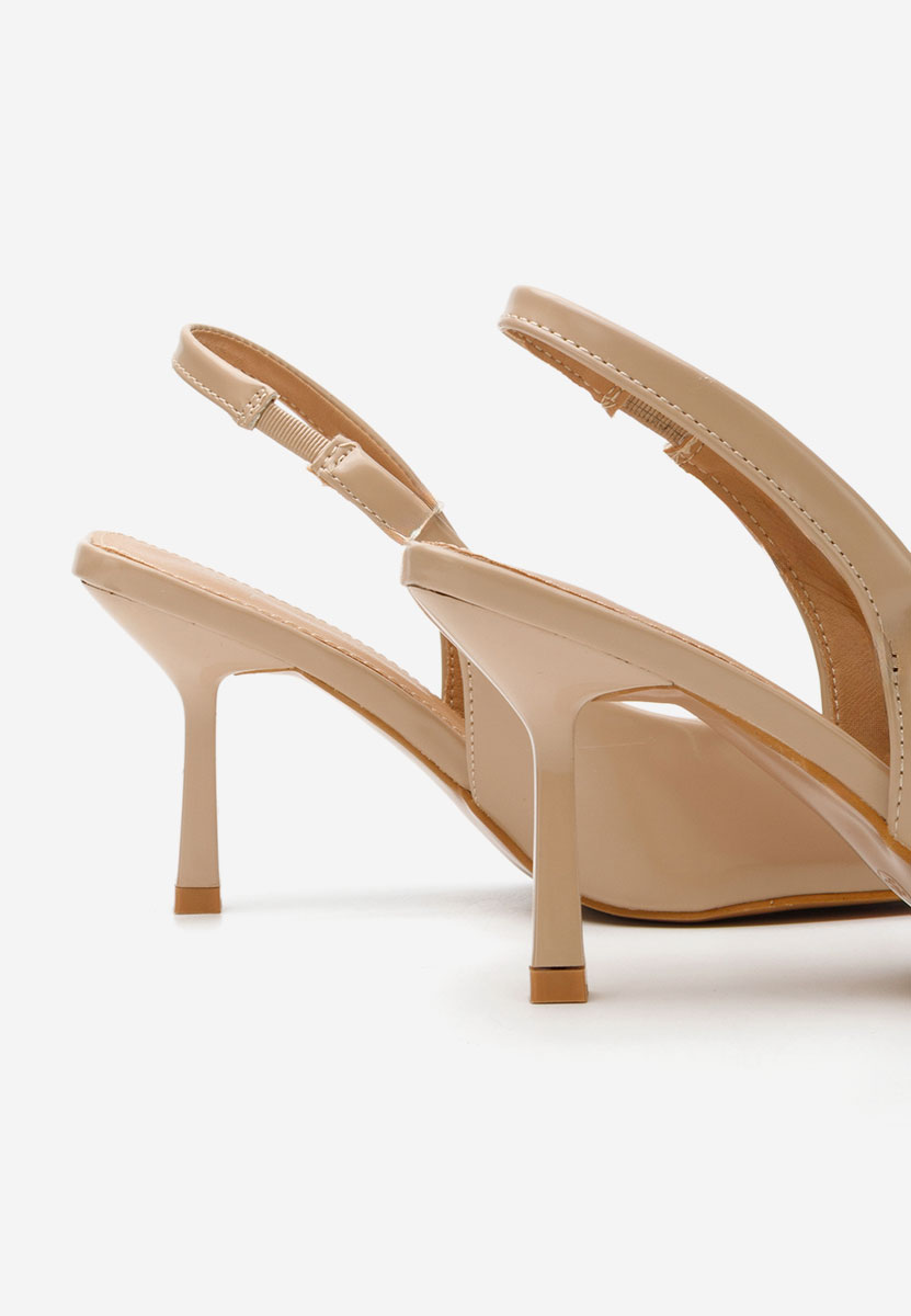Γόβες slingback Nomalisa μπεζ