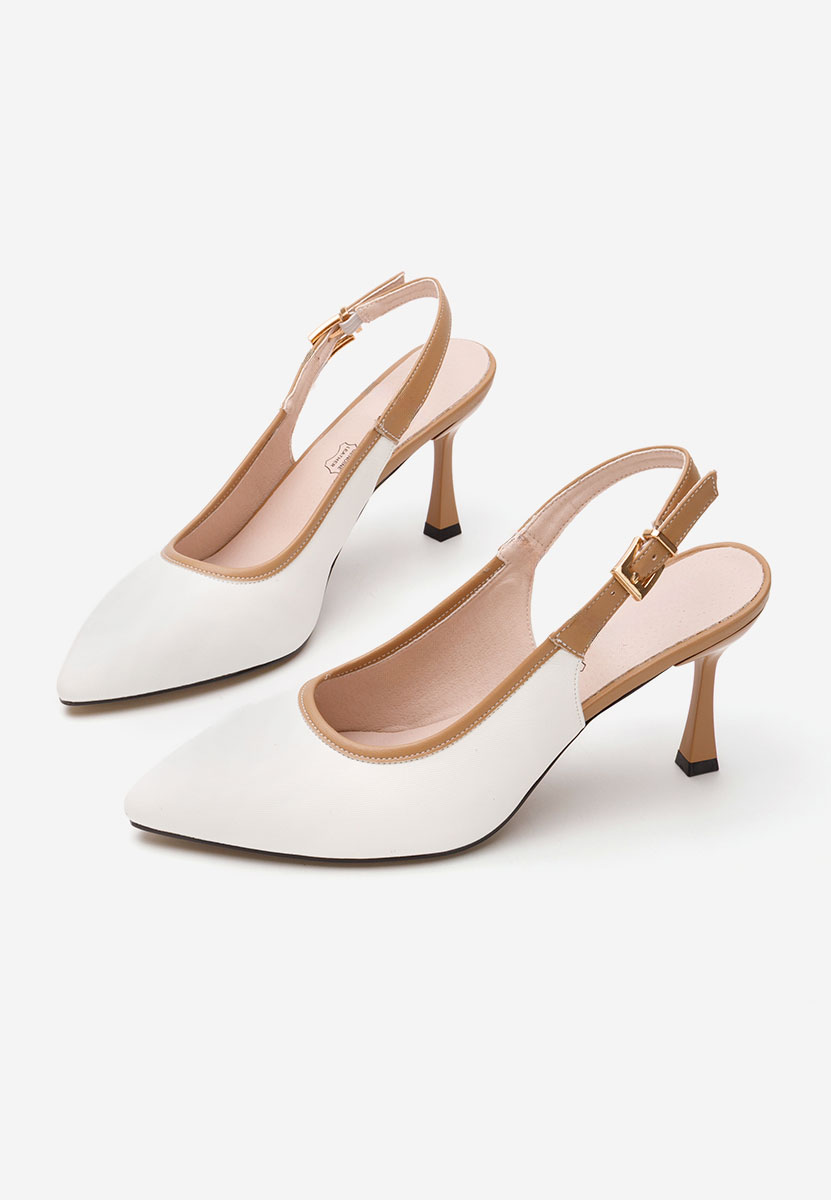 Γόβες slingback Lessy V2 λευκά