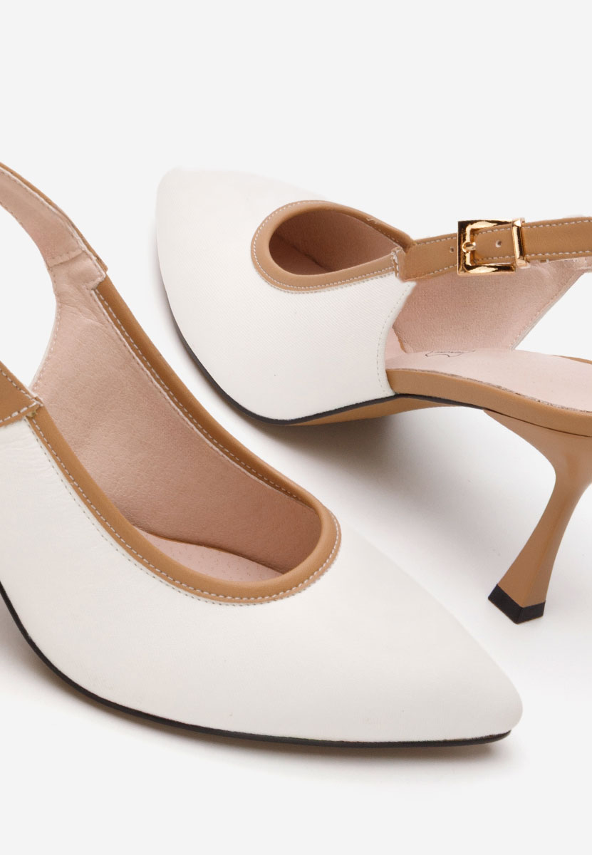 Γόβες slingback Lessy V2 λευκά