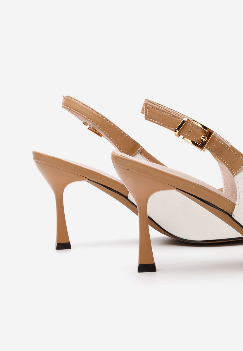 Γόβες slingback Lessy V2 λευκά