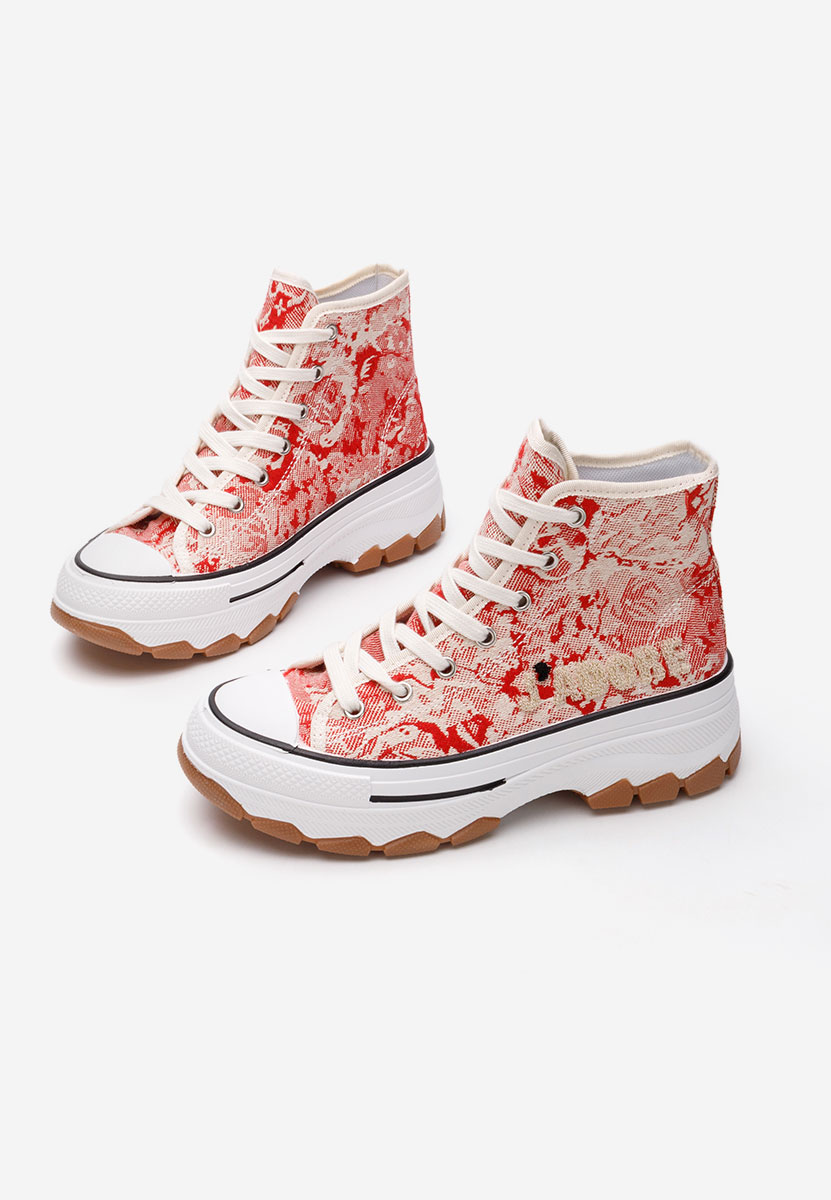 Γυναικεία sneakers αστραγάλο Jadoris κοκκινο