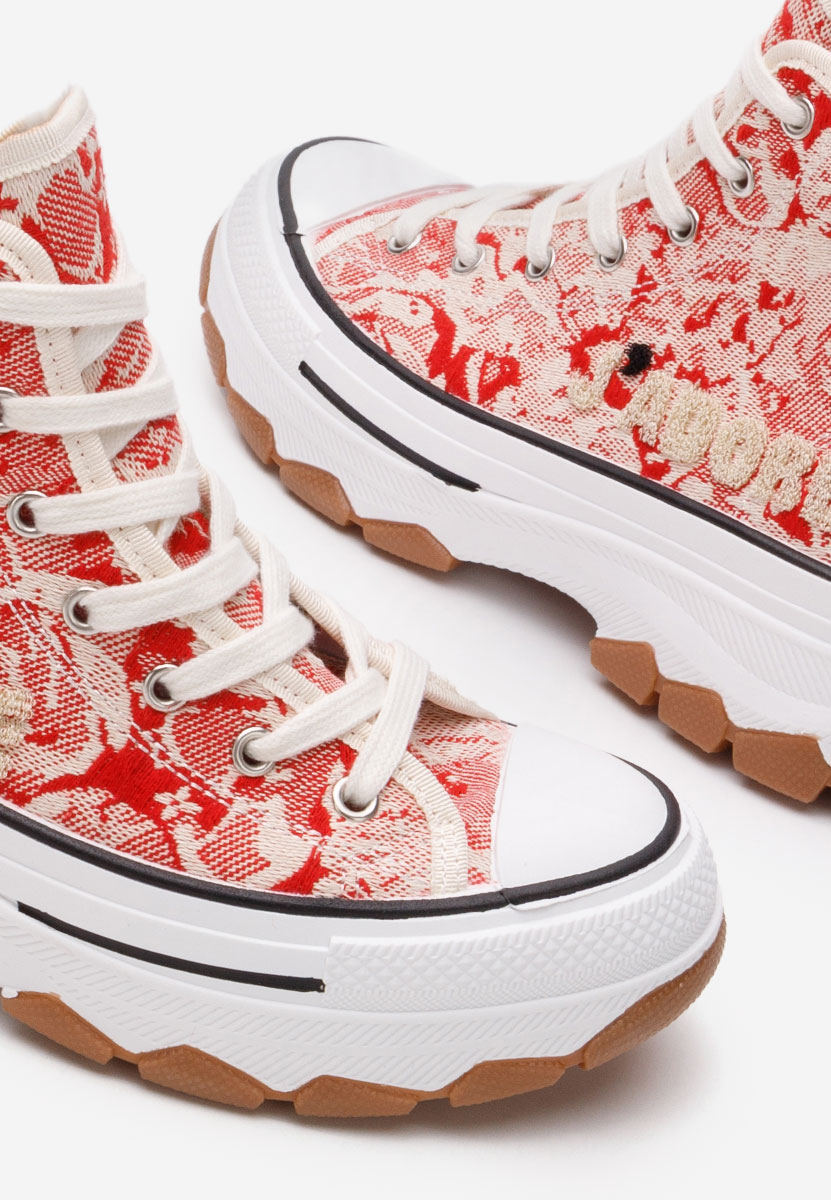 Γυναικεία sneakers αστραγάλο Jadoris κοκκινο