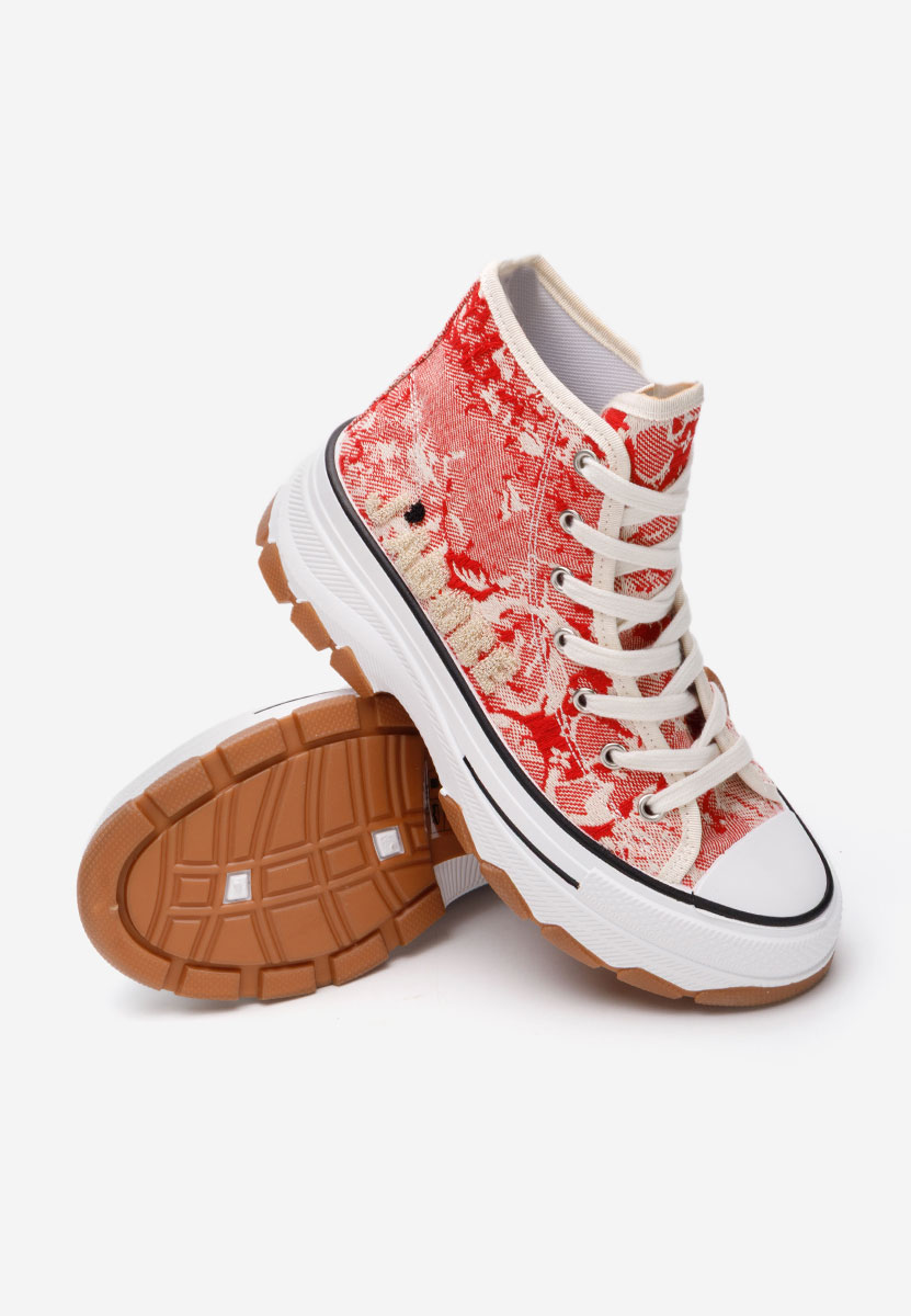 Γυναικεία sneakers αστραγάλο Jadoris κοκκινο