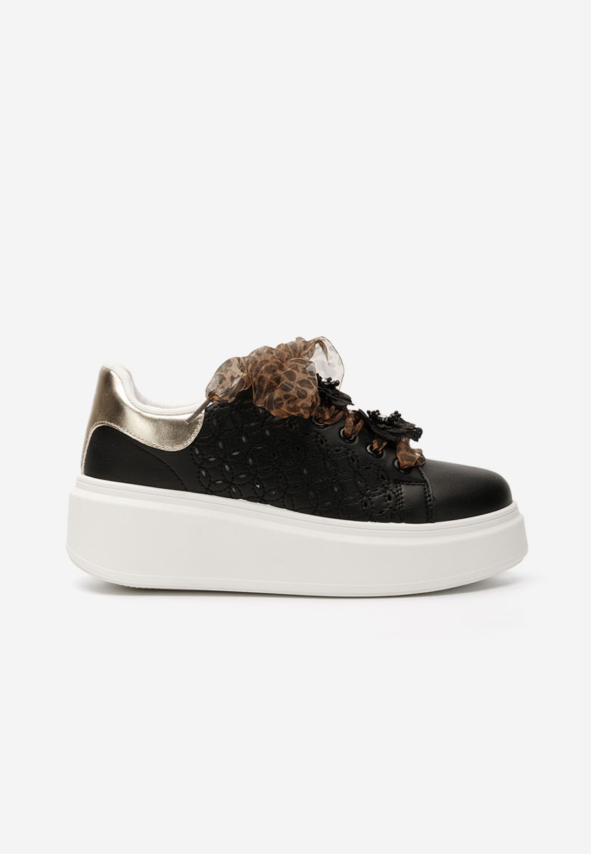 Sneakers με πλατφόρμα Lera μαύρα