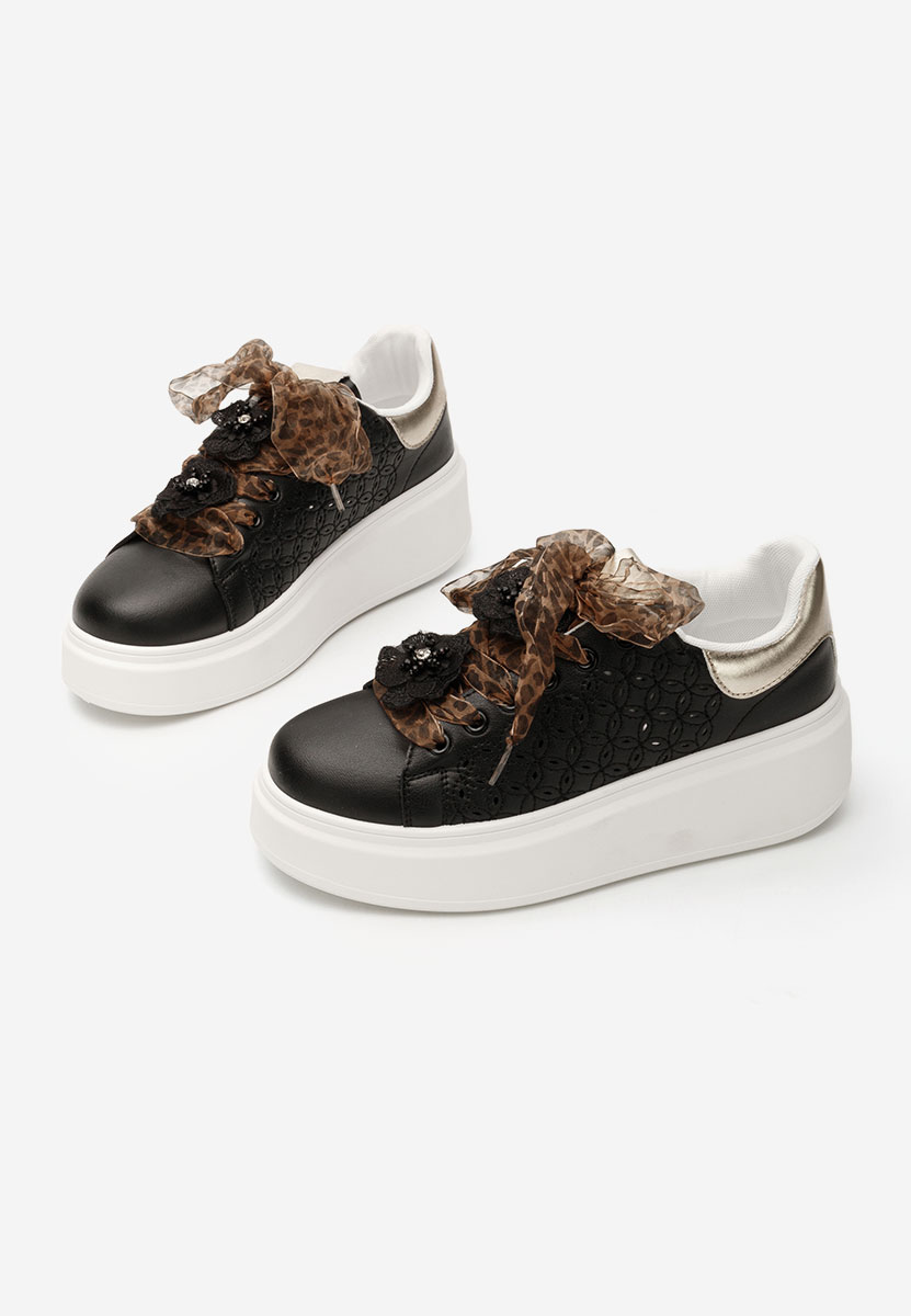 Sneakers με πλατφόρμα Lera μαύρα