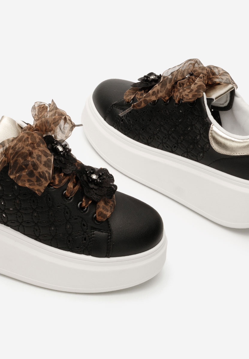 Sneakers με πλατφόρμα Lera μαύρα