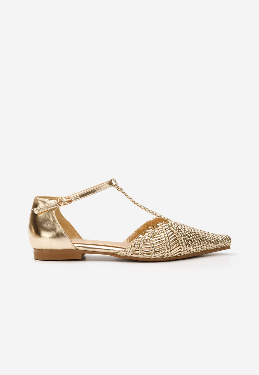 Μπαλαρίνεσ μυτερεσ Paisley V2 χρυσο