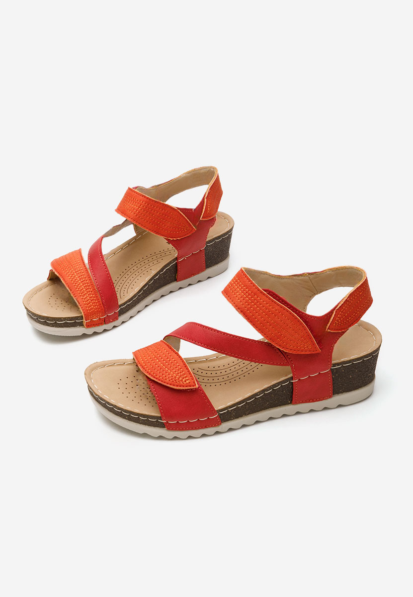 Πέδιλα πλατφόρμες Falia κοκκινα