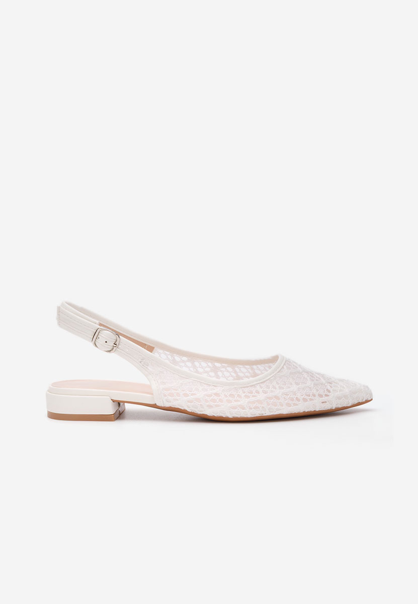 Γόβες slingback Ryvana λευκά