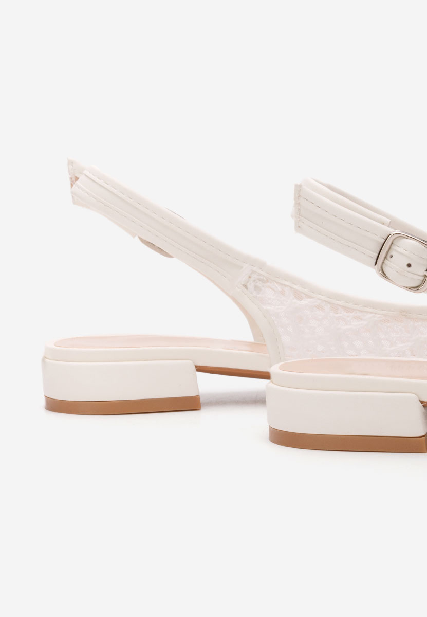 Γόβες slingback Ryvana λευκά