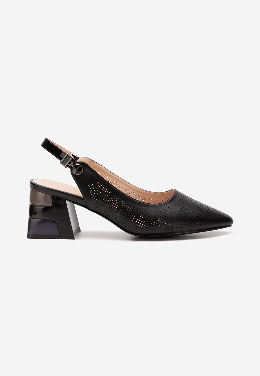 Γόβες slingback Veluna μαύρα