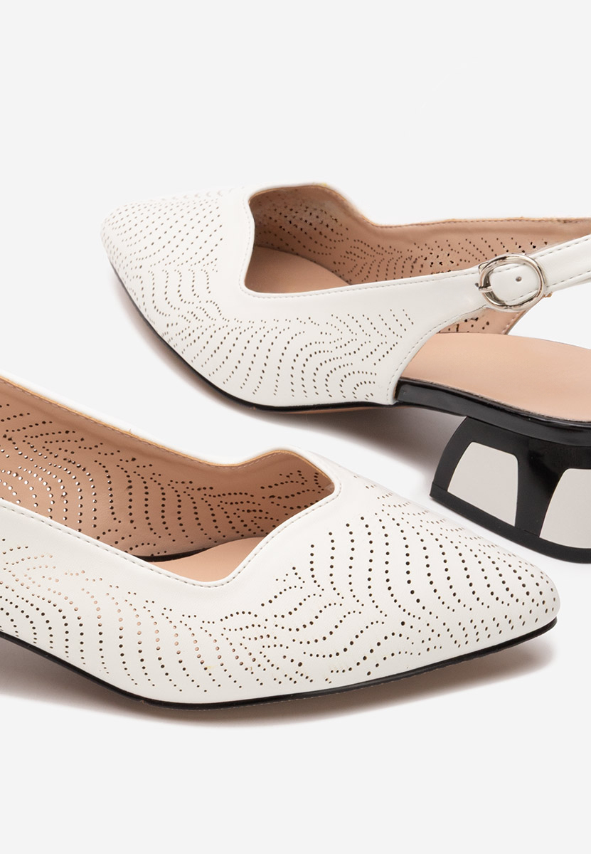 Γόβες slingback Rahela λευκά