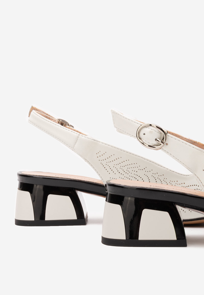 Γόβες slingback Rahela λευκά