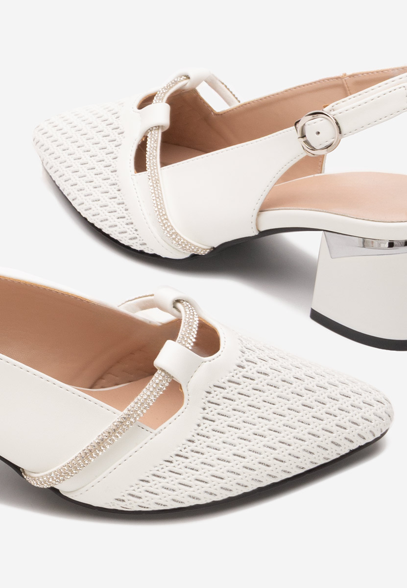 Γόβες slingback Radiancia λευκά