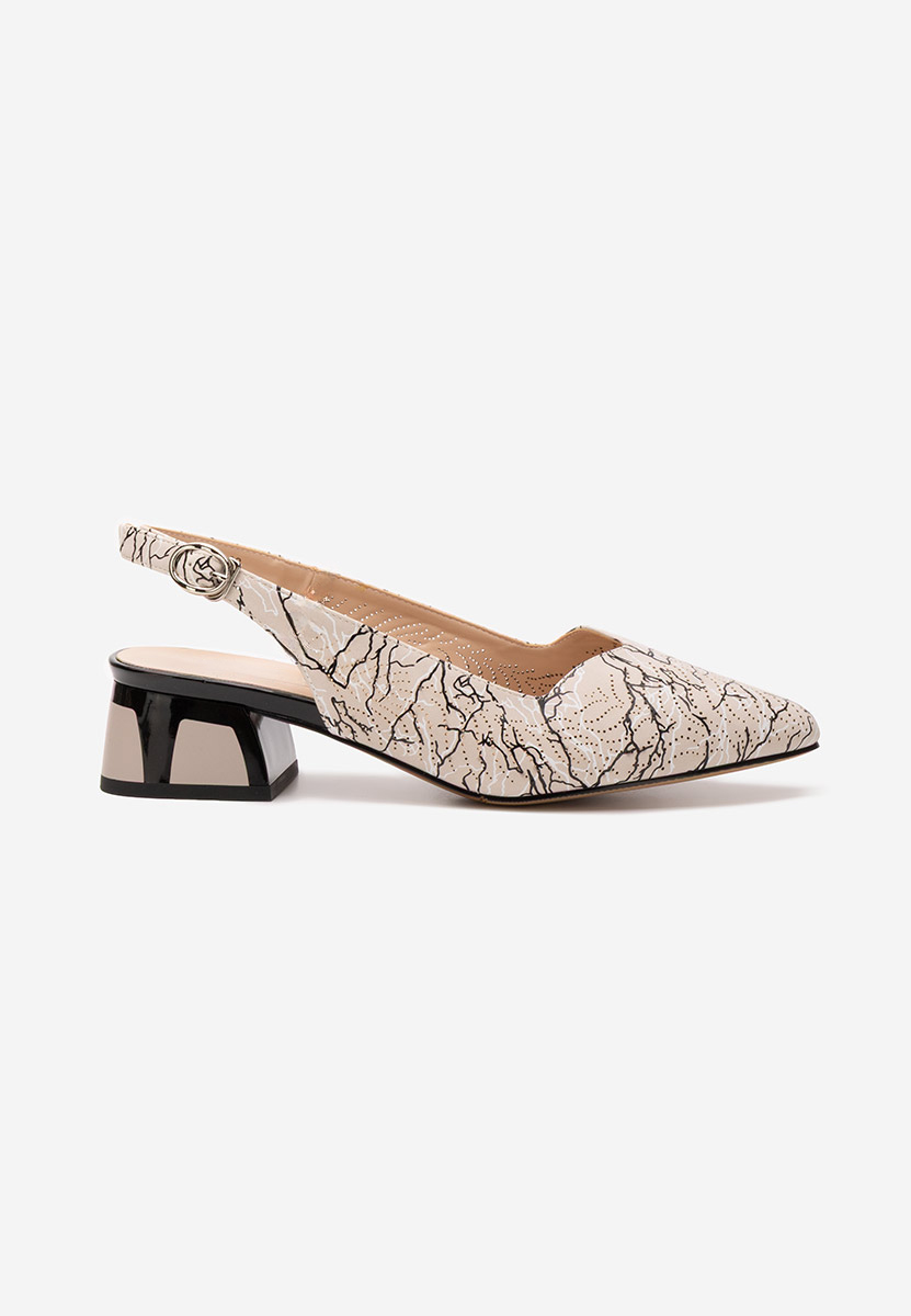 Γόβες slingback Rahela V3 μπεζ