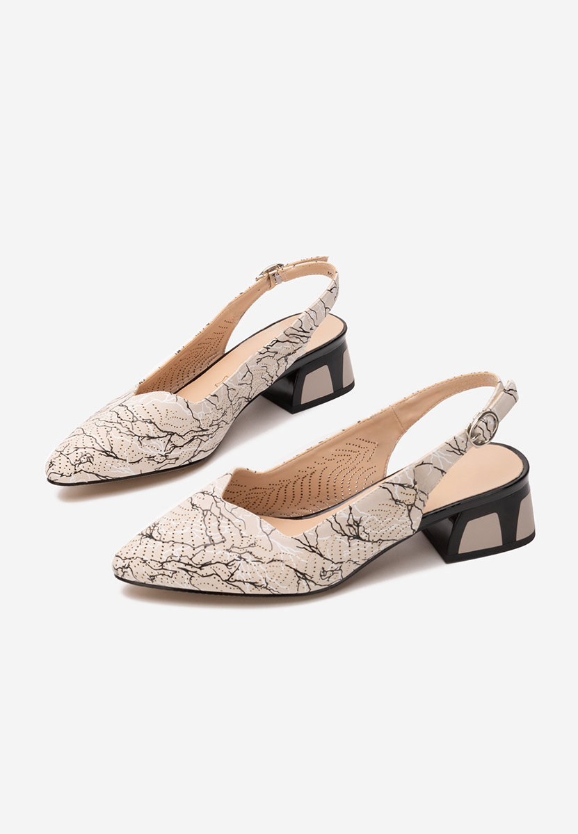 Γόβες slingback Rahela V3 μπεζ