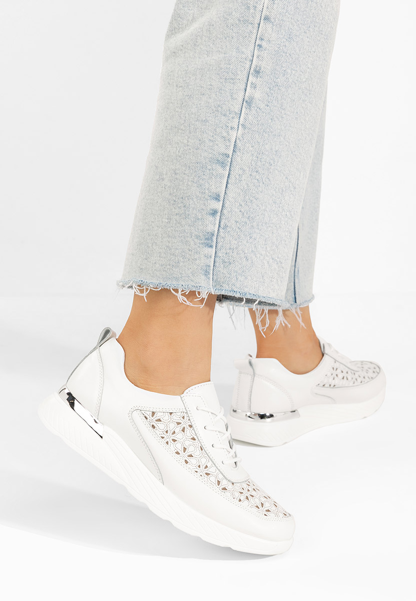 Sneakers γυναικεια δερματινα Calyse λευκά